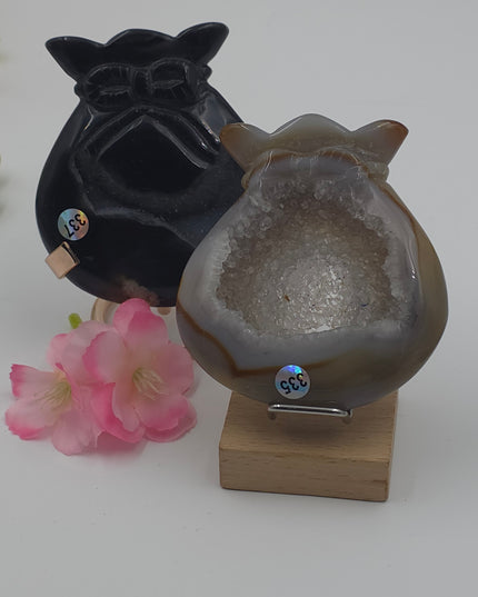 Agate lucky money bag carvings