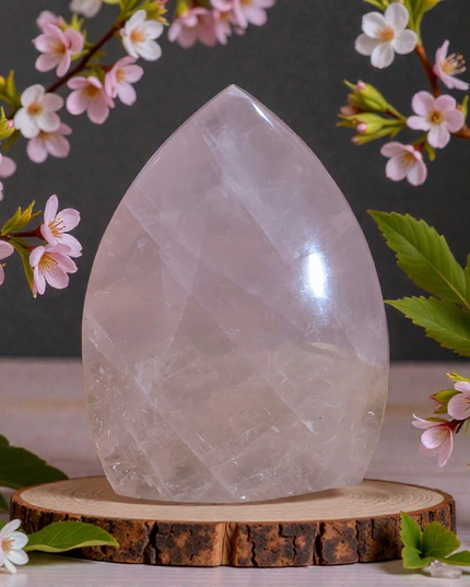 Rose quartz teardrop freeforms