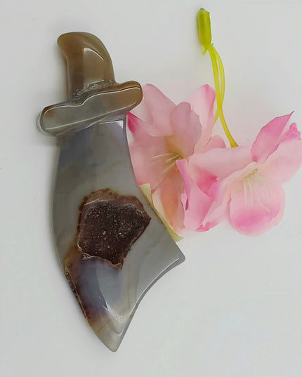 Agate sword carvings
