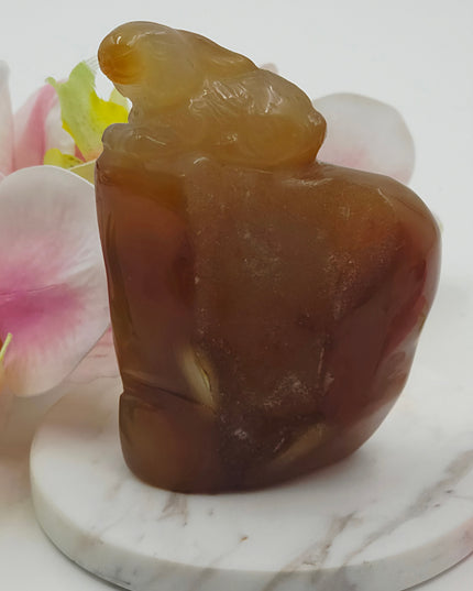 Madagascan Carnelian Rabbit Carving
