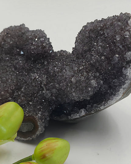 Amethyst with hemitite