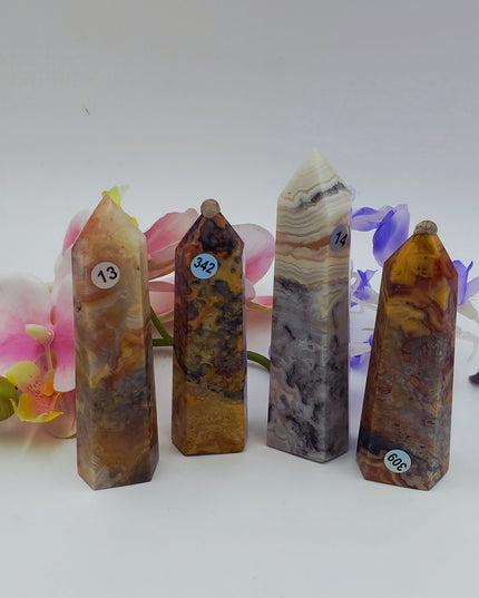 Mexican Crazy Lace Agate Towers