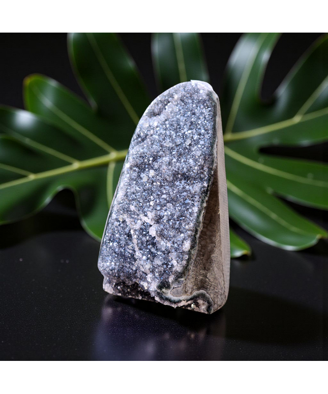 Druzy black amethyst cluster