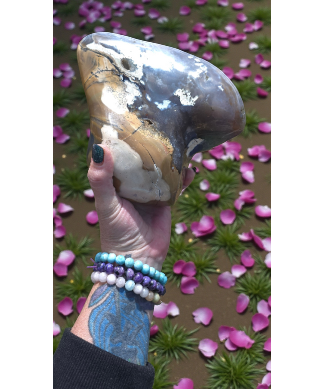 Unique ocean jasper free-form