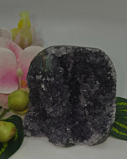 Rare black Amethyst cluster