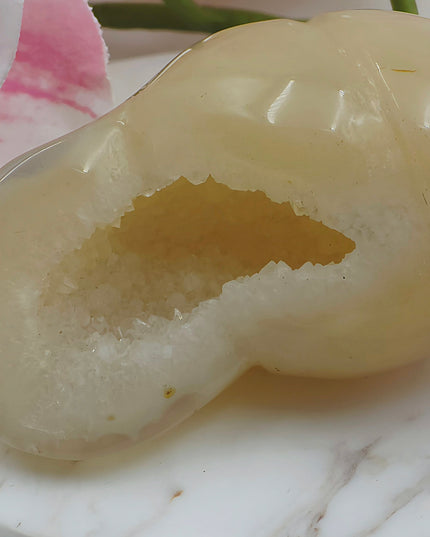 Carnelian Snail Shell Carving