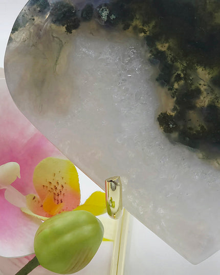 Moss Agate Heart