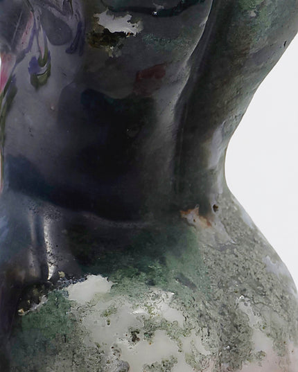 Absolutely Stunning Moss Agate Lady Body Carving