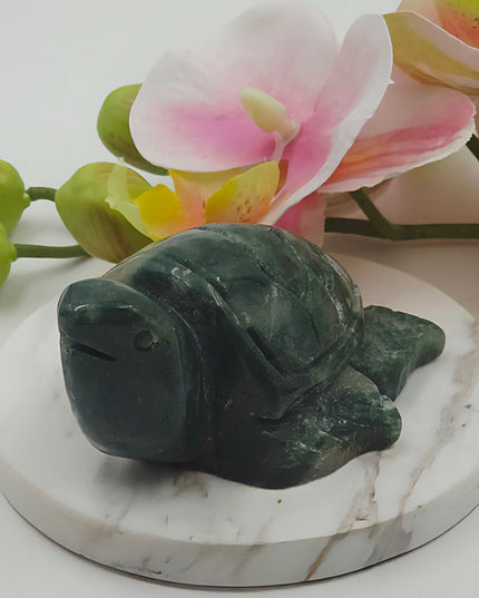 Ocean Jasper Turtle Carving