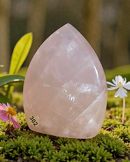 Rose quartz teardrop freeforms