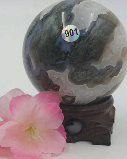 Moss agate Spheres