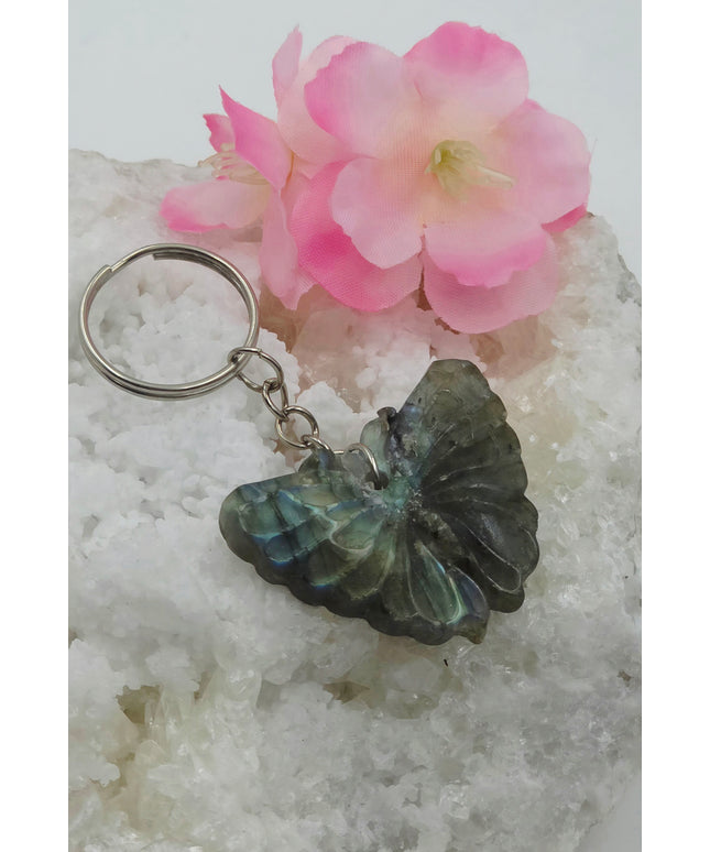 Labrodorite Butterfly keychain