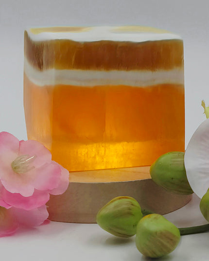 Banded Calcite Floating Cube