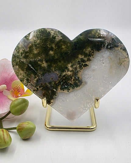 Moss Agate Heart