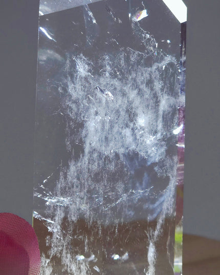 Amazing Clear Quartz Tower with Blue Needle Inclusions