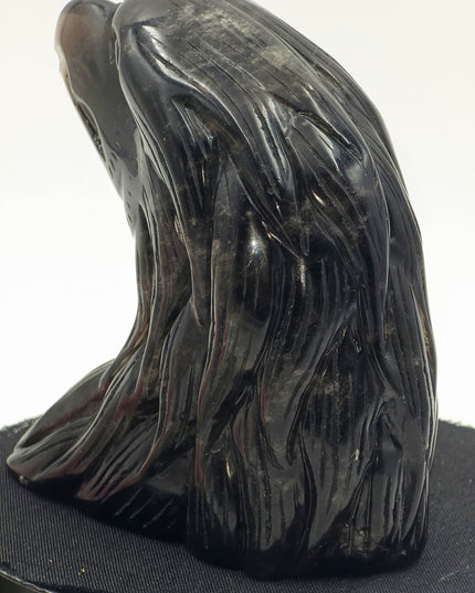 Eagle ice obsidian carving