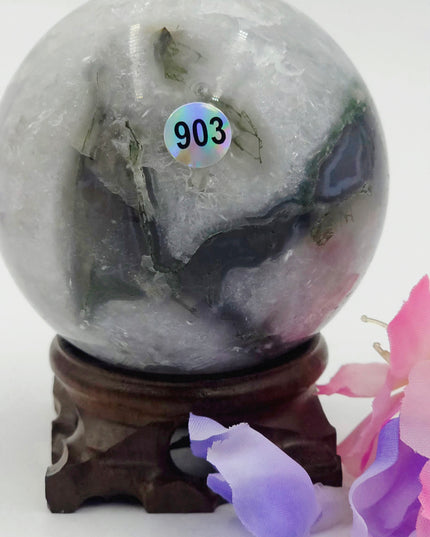 Moss agate Spheres