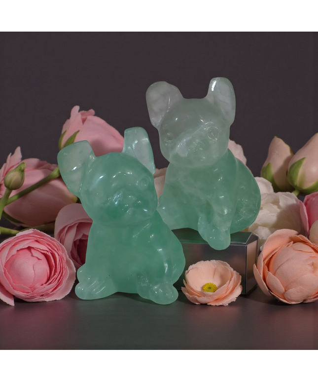 Green fluorite bulldog