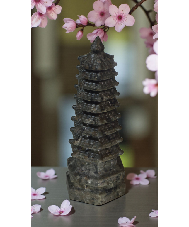 Yooperlite pagoda carving