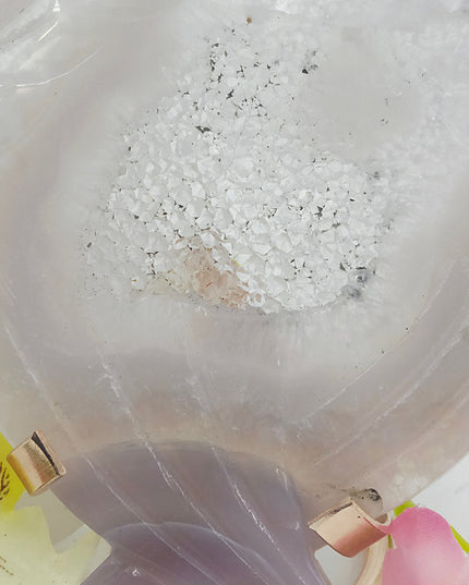 Agate druzy angel wings