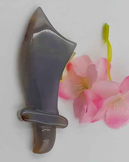 Agate sword carvings
