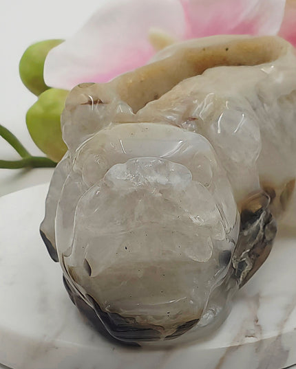 Chinese dragon agate carving