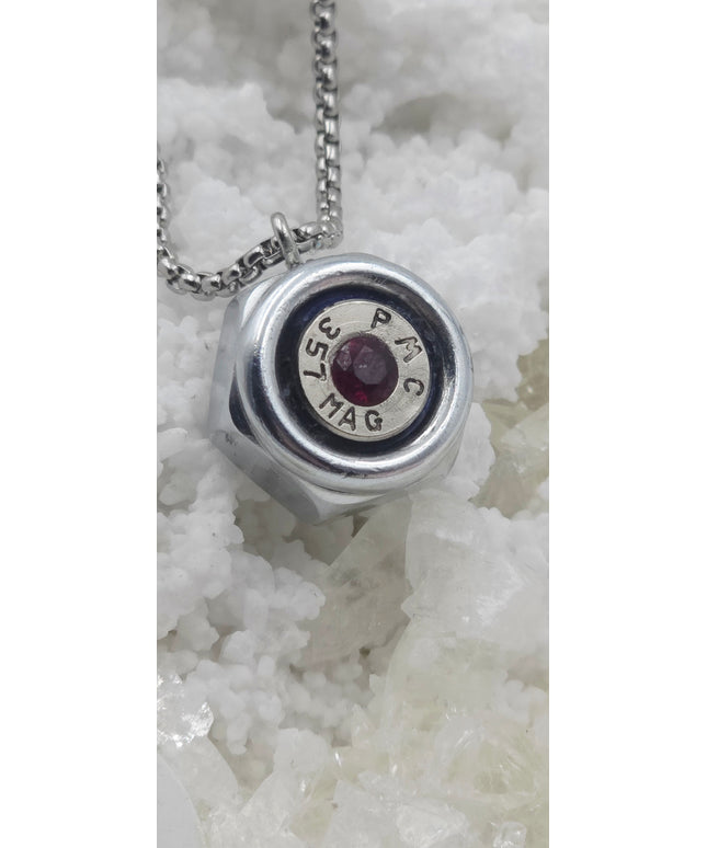 Unique Gemstone Bullet & Titanium Pendants