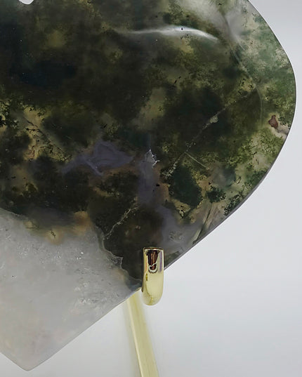 Moss Agate Heart