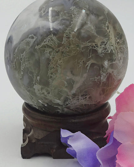 Moss agate Spheres