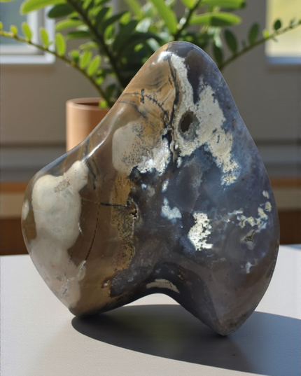 Unique ocean jasper free-form