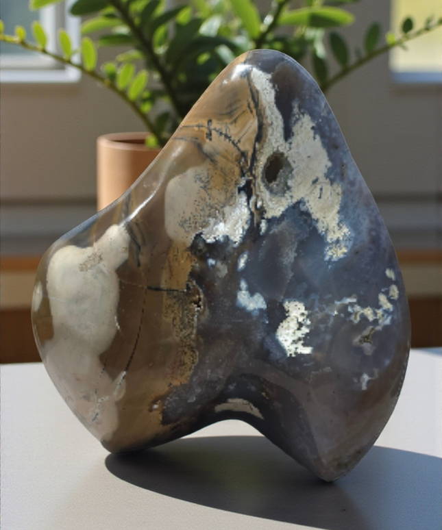 Unique ocean jasper free-form