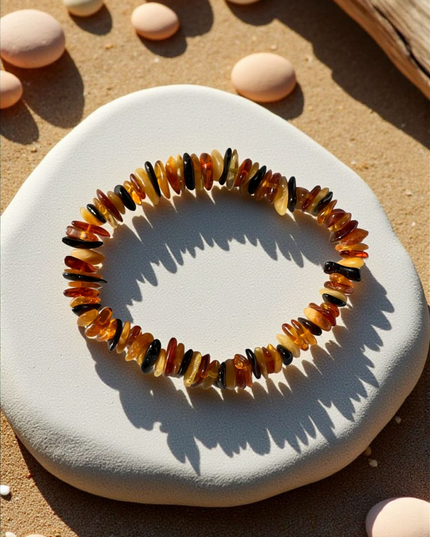Natural amber chip bracelets