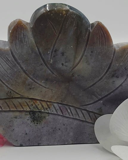 Ocean Jasper Skull Carving