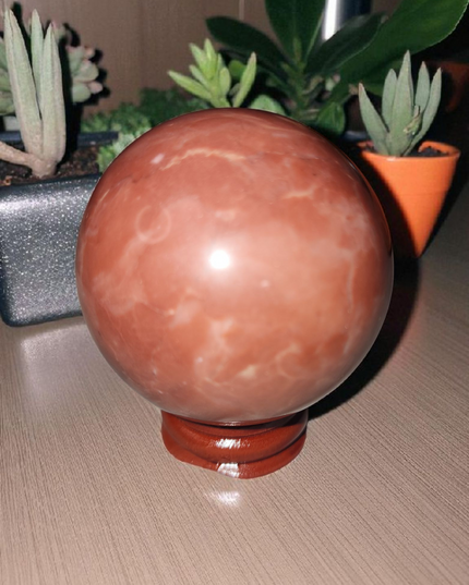 Candy jasper sphere