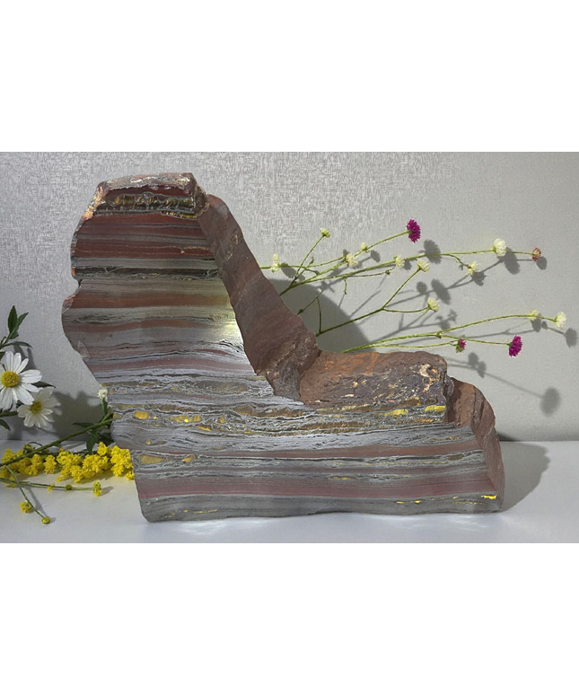 Tiger iron L shape raw