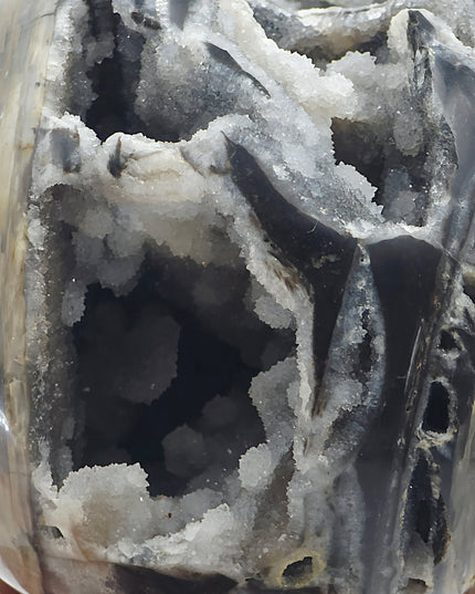Black Chalcedony Druzy Sphere