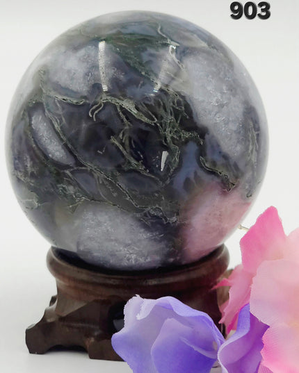 Moss agate Spheres