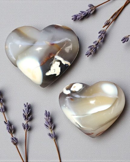 Orca agate hearts