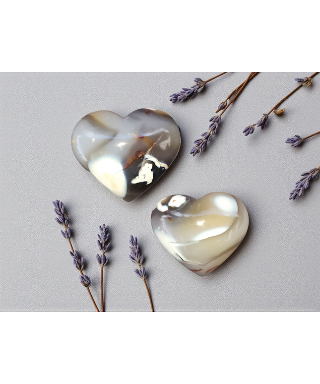 Orca agate hearts