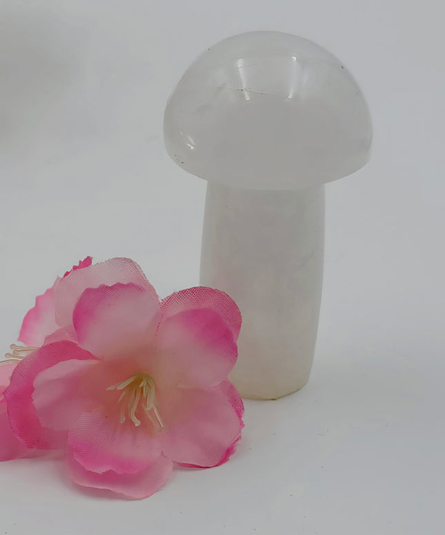 Milky quartz mushrooms