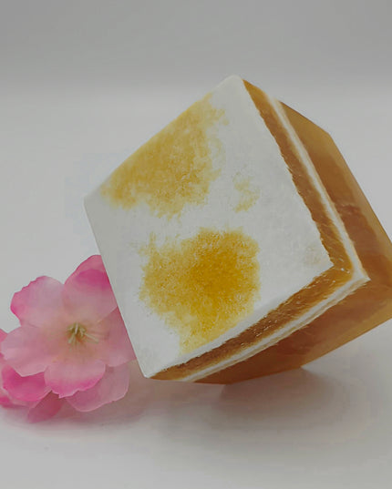 Banded Calcite Floating Cube