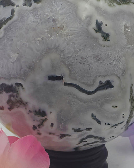 Gemmy Moss Agate Sphere