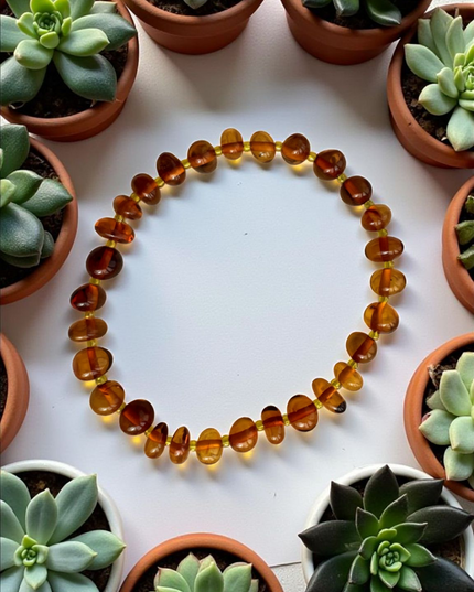 Amber freeform bracelet