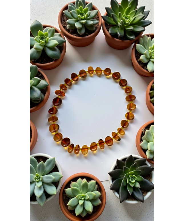 Amber freeform bracelet
