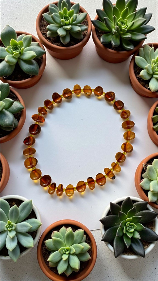 Amber freeform bracelet