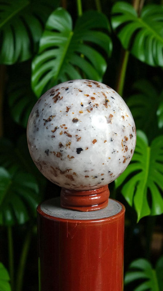 Rare Spessartine yellow garnets sphere in  quartz and feldspar matrix.