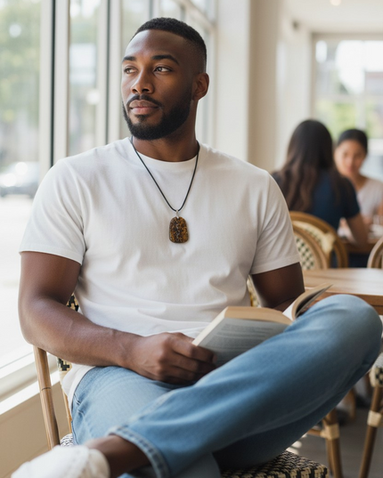 Tigers Eye dragon pendant