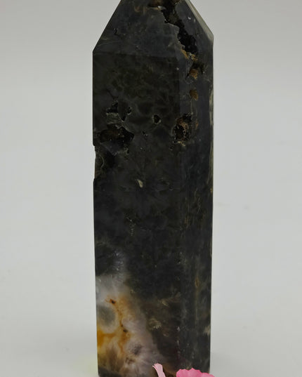 Green Ocean Jasper Towers with gemmy Smokey Quartz Inclusions